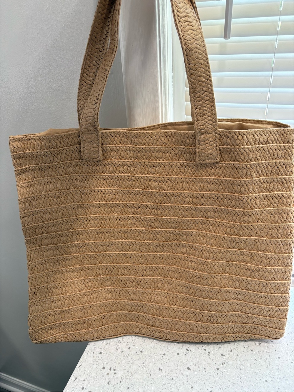 NWT Urban Expressions Seaton - Pearls Tote Swim And Tonic Straw Tote - Picture 3 of 6